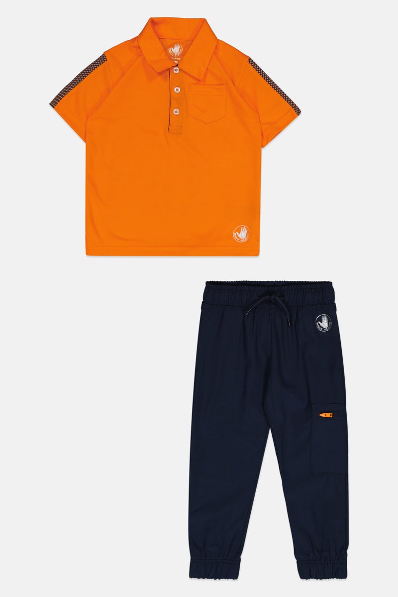 Body Glove Toddlers Boy 2 Pieces Polo Shirt And Pant Set, Multicolor - Image 3